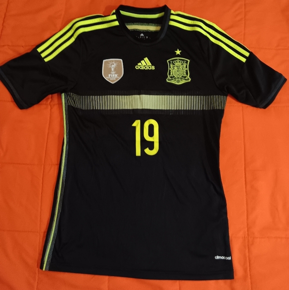 Adidas Spain Jersey Mens Small Black Diego Costa #19